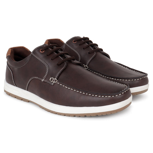 Casual Shoes for Men | Lightweight & Comfortable with Cushioned Insole PU (Polyurethane) Upper TPR Sole Lace-Up Closure