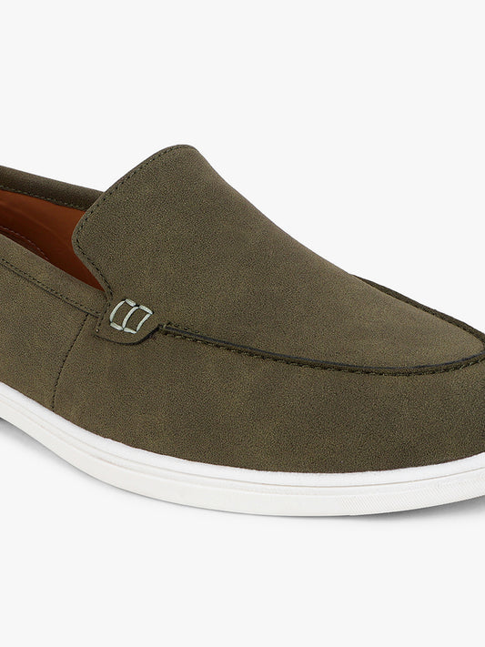 Casual Loafers Shoes for Men | Lightweight & Comfortable with Cushioned Insole PU Upper TPR Sole Lace-Up on Closure