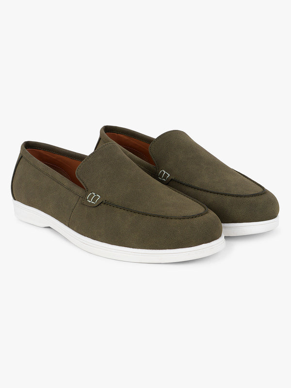 Casual Loafers Shoes for Men | Lightweight & Comfortable with Cushioned Insole PU Upper TPR Sole Lace-Up on Closure