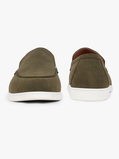 Casual Loafers Shoes for Men | Lightweight & Comfortable with Cushioned Insole PU Upper TPR Sole Lace-Up on Closure