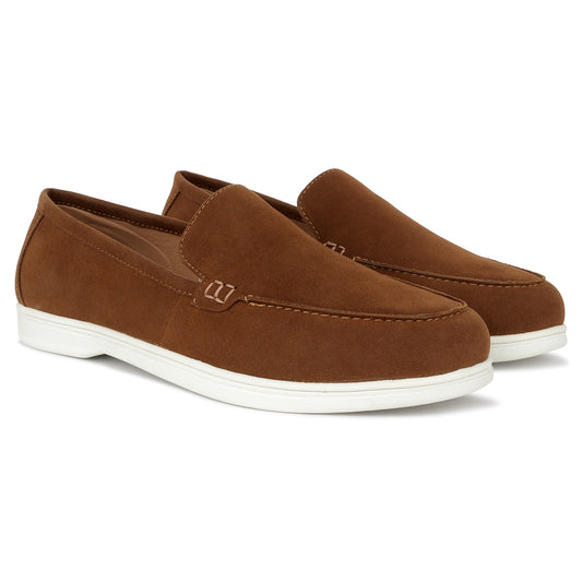Casual Loafers Shoes for Men | Lightweight & Comfortable with Cushioned Insole PU Upper TPR Sole Lace-Up on Closure