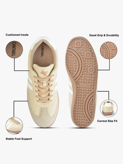 Casual Sneaker Shoes for Men | Lightweight & Comfortable with Cushioned Insole PU (Polyurethane) Upper TPR Sole Lace-Up Closure