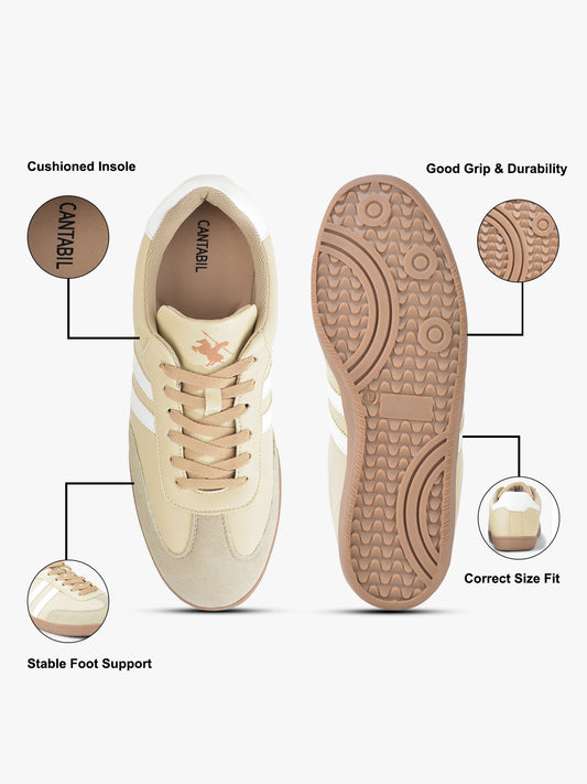 Casual Sneaker Shoes for Men | Lightweight & Comfortable with Cushioned Insole PU (Polyurethane) Upper TPR Sole Lace-Up Closure