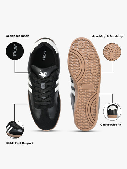 Casual Sneaker Shoes for Men | Lightweight & Comfortable with Cushioned Insole PU (Polyurethane) Upper TPR Sole Lace-Up Closure