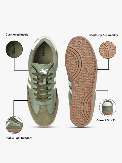 Casual Sneaker Shoes for Men | Lightweight & Comfortable with Cushioned Insole PU (Polyurethane) Upper TPR Sole Lace-Up Closure