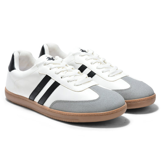 Casual Sneaker Shoes for Men | Lightweight & Comfortable with Cushioned Insole PU (Polyurethane) Upper TPR Sole Lace-Up Closure