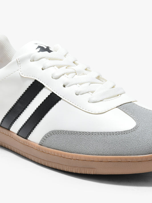 Casual Sneaker Shoes for Men | Lightweight & Comfortable with Cushioned Insole PU (Polyurethane) Upper TPR Sole Lace-Up Closure