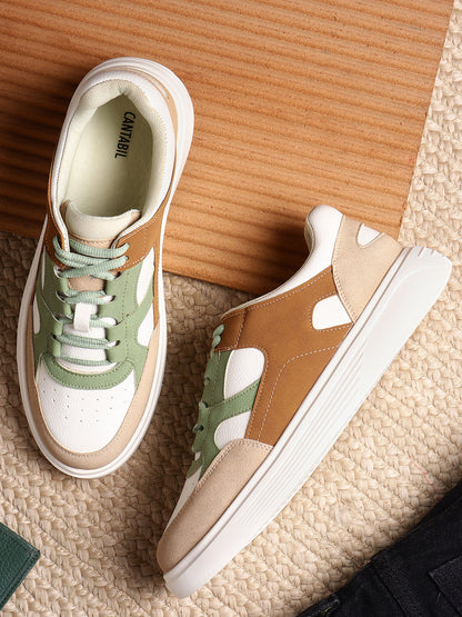 Casual Sneaker Shoes for Men | Lightweight & Comfortable with Cushioned Insole PU (Polyurethane) Upper EVA Sole Lace Up Closure