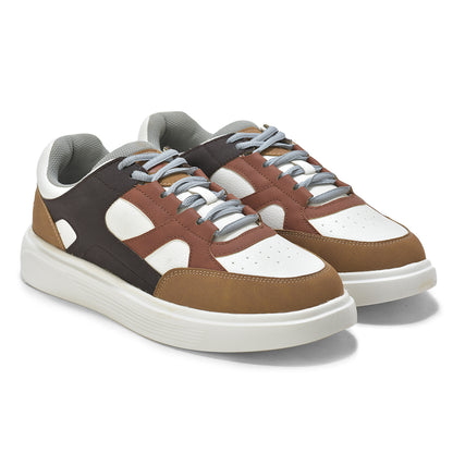 Casual Sneaker Shoes for Men | Lightweight & Comfortable with Cushioned Insole PU (Polyurethane) Upper EVA Sole Lace-Up Closure