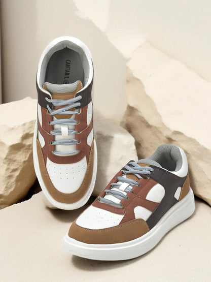 Casual Sneaker Shoes for Men | Lightweight & Comfortable with Cushioned Insole PU (Polyurethane) Upper EVA Sole Lace-Up Closure