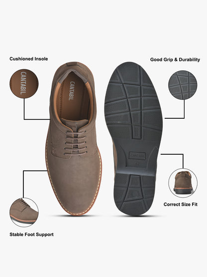 Casual Shoes for Men | Lightweight & Comfortable with Cushioned Insole PU Upper TPR Sole Lace Up Closure