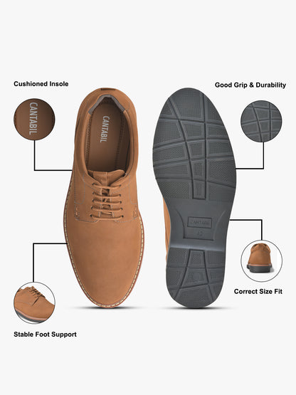 Casual Shoes for Men | Lightweight & Comfortable with Cushioned Insole PU Upper TPR Sole Lace Up Closure