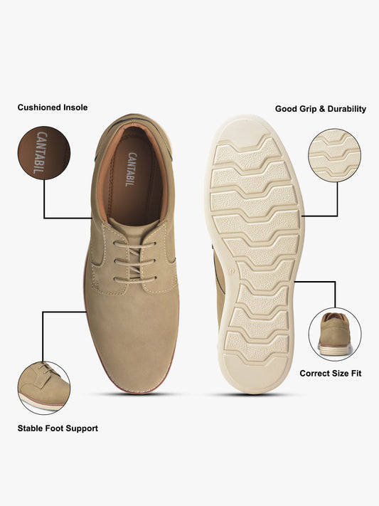 Casual Shoes for Men | Lightweight & Comfortable with Cushioned Insole PU Upper TPR Sole Lace Up Closure