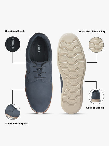 Casual Shoes for Men | Lightweight & Comfortable with Cushioned Insole PU Upper TPR Sole Lace Up Closure