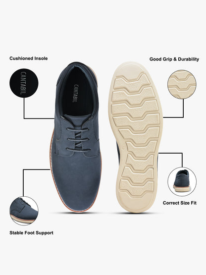 Casual Sneaker Shoes for Men | Lightweight & Comfortable with Cushioned Insole PU (Polyurethane) Upper TPR Sole Lace-Up Closure