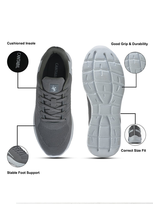 Casual Shoes for Men | Lightweight & Comfortable with Cushioned Insole Flynet Upper EVA Sole Lace Up Closure
