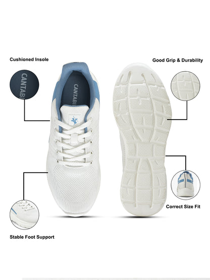 Casual Shoes for Men | Lightweight & Comfortable with Cushioned Insole Flynet Upper EVA Sole Lace Up Closure