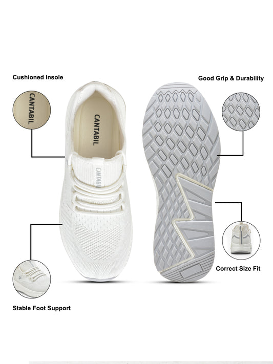 Casual Shoes for Men | Lightweight & Comfortable with Cushioned Insole Flynet Upper Phylon Sole Lace Up Closure
