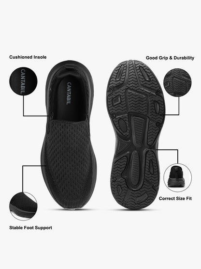 Casual Shoes for Men | Lightweight & Comfortable with Cushioned Insole Flynet Upper Phylon Sole Slip On Closure
