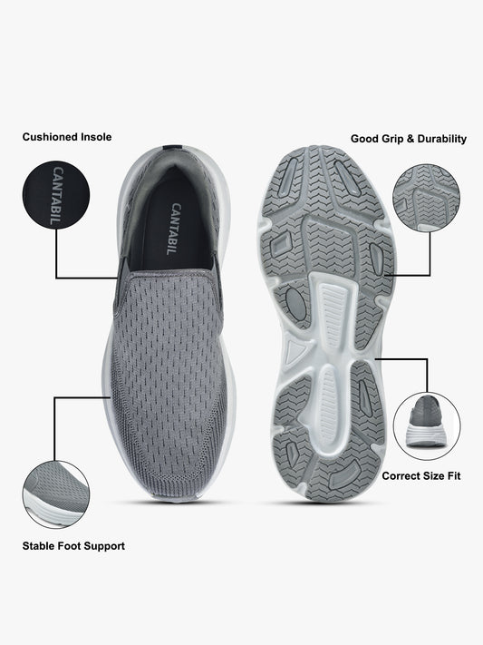 Casual Shoes for Men | Lightweight & Comfortable with Cushioned Insole Flynet Upper Phylon Sole Slip On Closure