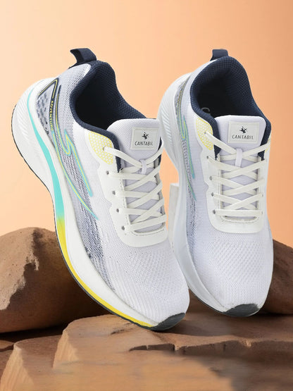 Cantabil Casual Shoes for Men | Lightweight & Comfortable with Cushioned Insole Flynet Upper Phylon Sole Lace Up Closure