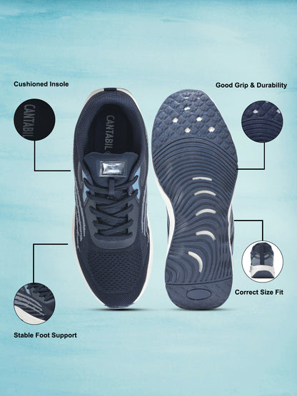 Casual Sports Shoes for Men | Lightweight & Comfortable with Cushioned Insole Flynet Upper Phylon Sole Lace Up Closure