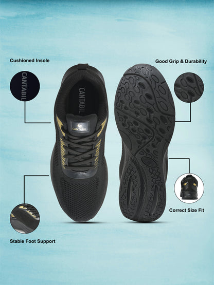 Cantabil Casual Shoes for Men | Lightweight & Comfortable with Cushioned Insole Flynet Upper Phylon Sole Lace Up Closure