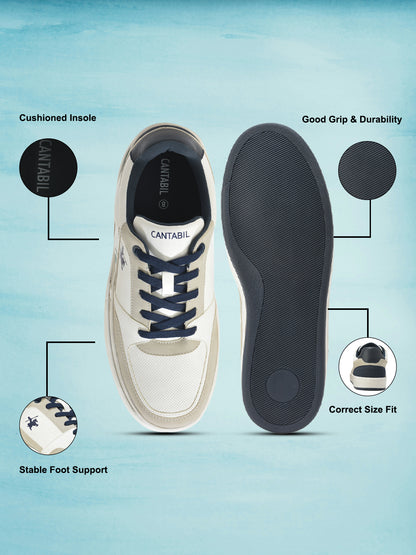Cantabil Casual Shoes for Men | Lightweight & Comfortable with Cushioned Insole PU Upper TPR Sole Lace Up Closure