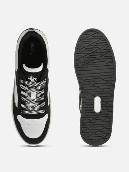 Sneaker for Men | Lightweight & Comfortable with Cushioned Insole PU Upper TPR Sole Lace-Up Closure