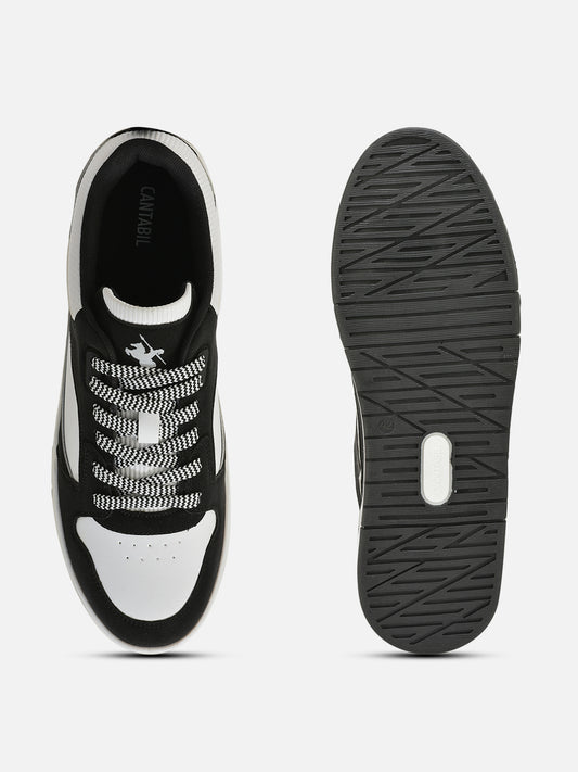 Sneaker for Men | Lightweight & Comfortable with Cushioned Insole PU Upper TPR Sole Lace-Up Closure