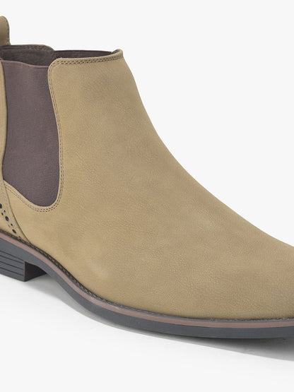 Casual Boot for Men | Lightweight & Comfortable with Cushioned Insole PU Upper TPR Sole Slip On Closure