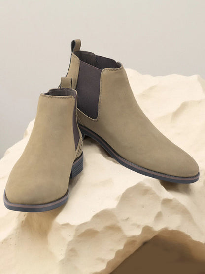 Casual Boot for Men | Lightweight & Comfortable with Cushioned Insole PU Upper TPR Sole Slip On Closure