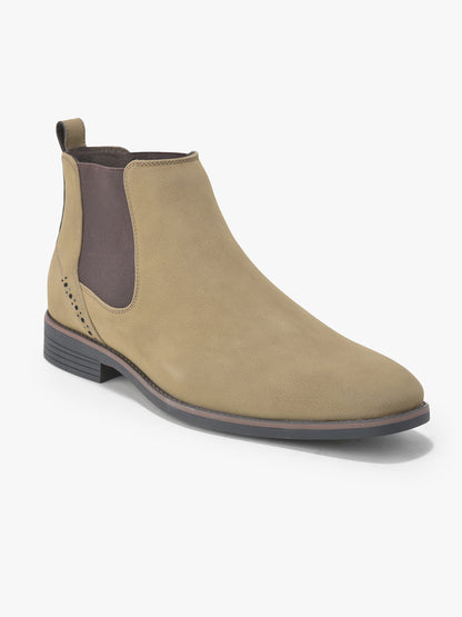 Casual Boot for Men | Lightweight & Comfortable with Cushioned Insole PU Upper TPR Sole Slip On Closure