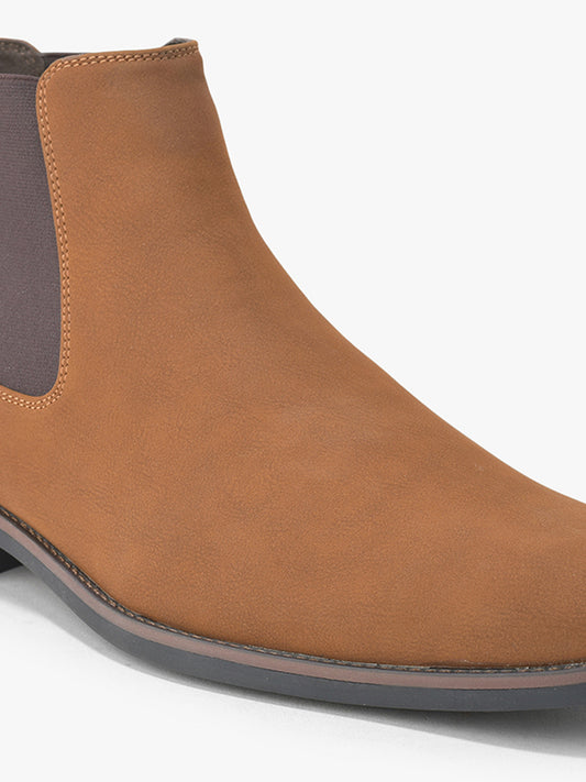 Casual Boot for Men | Lightweight & Comfortable with Cushioned Insole PU Upper TPR Sole Slip On Closure