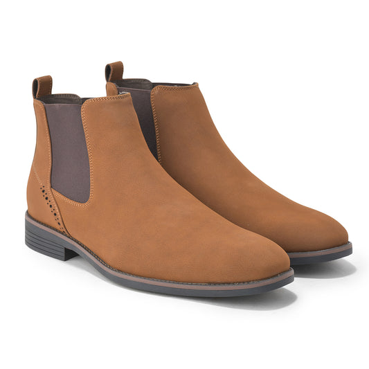 Casual Boot for Men | Lightweight & Comfortable with Cushioned Insole PU Upper TPR Sole Slip On Closure