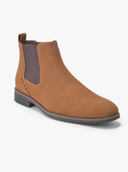 Casual Boot for Men | Lightweight & Comfortable with Cushioned Insole PU Upper TPR Sole Slip On Closure