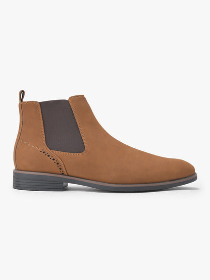 Casual Boot for Men | Lightweight & Comfortable with Cushioned Insole PU Upper TPR Sole Slip On Closure