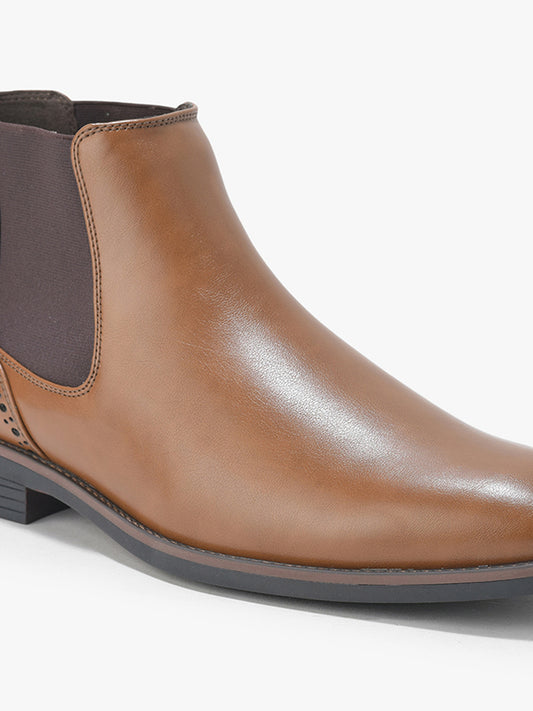 Casual Boot for Men | Lightweight & Comfortable with Cushioned Insole PU Upper TPR Sole Slip On Closure