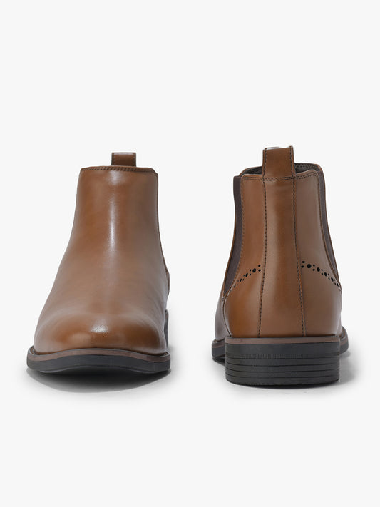 Casual Boot for Men | Lightweight & Comfortable with Cushioned Insole PU Upper TPR Sole Slip On Closure