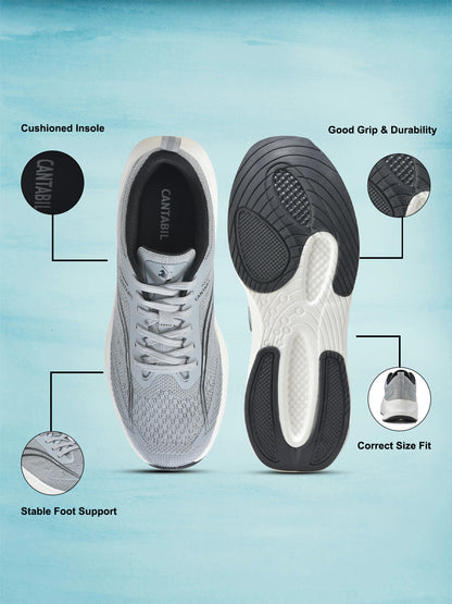 Casual Sports Shoes for Men | Lightweight & Comfortable with Cushioned Insole Flynet Upper Phylon Sole Lace-Up Closure