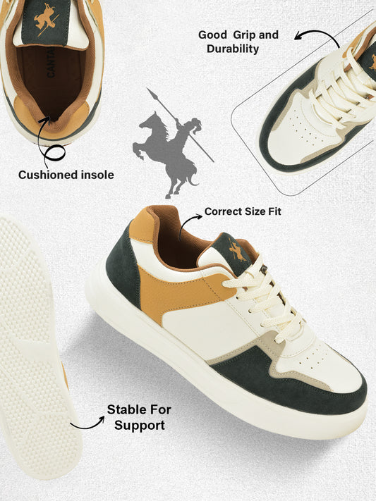 Sneaker for Men | Lightweight & Comfortable with Cushioned Insole PU Upper EVA Sole Lace-Up Closure