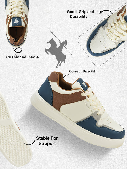 Sneaker for Men | Lightweight & Comfortable with Cushioned Insole PU Upper EVA Sole Lace-Up Closure