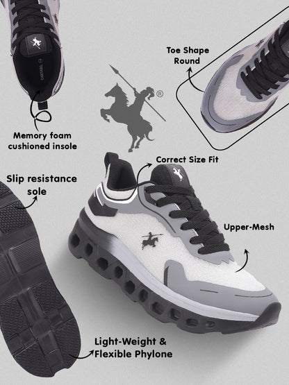 Casual Shoes for Men l Lightweight & Comfortable with Cushioned Insole Mesh Upper Phylon Sole Lace-Up Closure