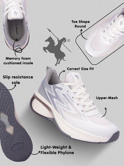 Casual Shoes for Men l Lightweight & Comfortable with Cushioned Insole Mesh Upper Phylon Sole Lace-Up Closure