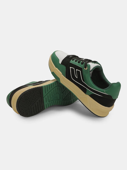 Sneaker Shoes for Men | Lightweight & Comfortable with Cushioned Insole PU (Polyurethane) Upper TPR Sole Lace-Up Closure