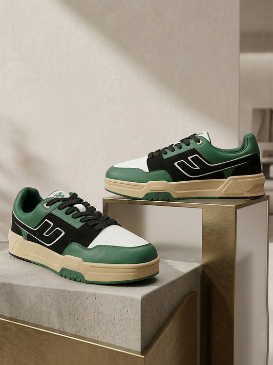 Sneaker Shoes for Men | Lightweight & Comfortable with Cushioned Insole PU (Polyurethane) Upper TPR Sole Lace-Up Closure