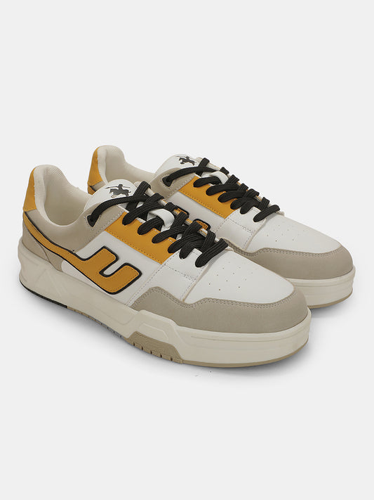 Sneaker Shoes for Men | Lightweight & Comfortable with Cushioned Insole PU (Polyurethane) Upper TPR Sole Lace-Up Closure