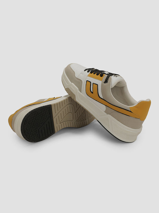 Sneaker Shoes for Men | Lightweight & Comfortable with Cushioned Insole PU (Polyurethane) Upper TPR Sole Lace-Up Closure