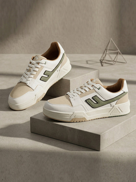 Sneaker Shoes for Men | Lightweight & Comfortable with Cushioned Insole PU (Polyurethane) Upper TPR Sole Lace-Up Closure