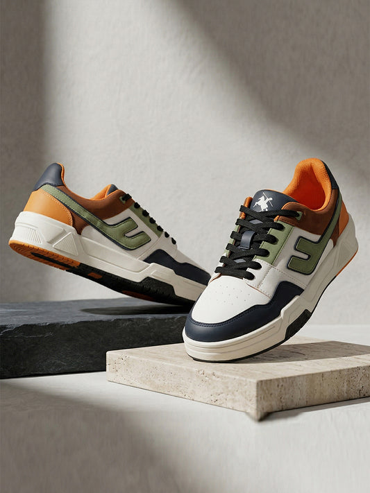 Sneaker Shoes for Men | Lightweight & Comfortable with Cushioned Insole PU (Polyurethane) Upper TPR Sole Lace-Up Closure